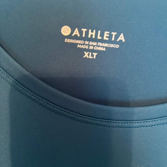 Athleta long sleeve teal shirt, with thumb holes. - Picture 2 of 7